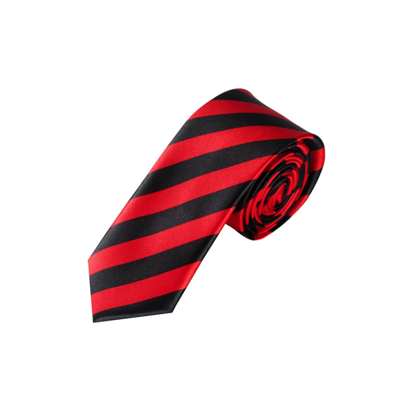 Corbatas a rayas blancas y negras para hombre y mujer, ropa de vestir Formal, corbatas de seda de imitación, corbatas de cuello estrecho, camisas casuales, artesanía diaria, 5CM: Negro