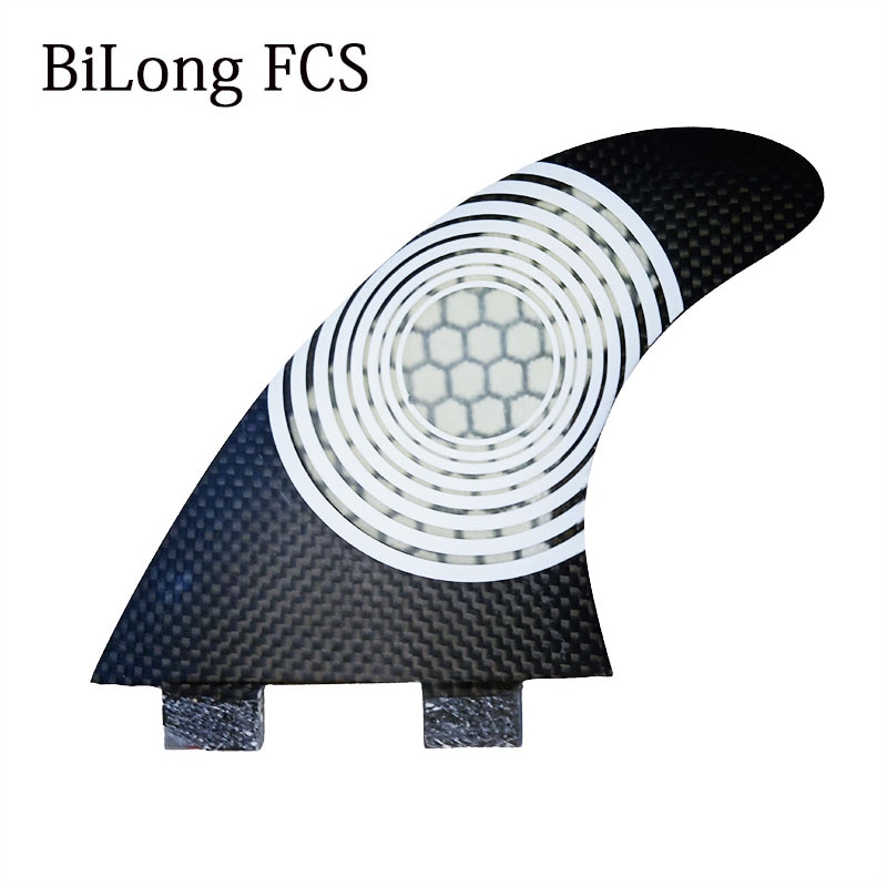 BiLong FCS Performance core PC tri-set Surfplank Vinnen 3-fin G5 size carbonfiber surf fin M maat zwart FCS Vinnen