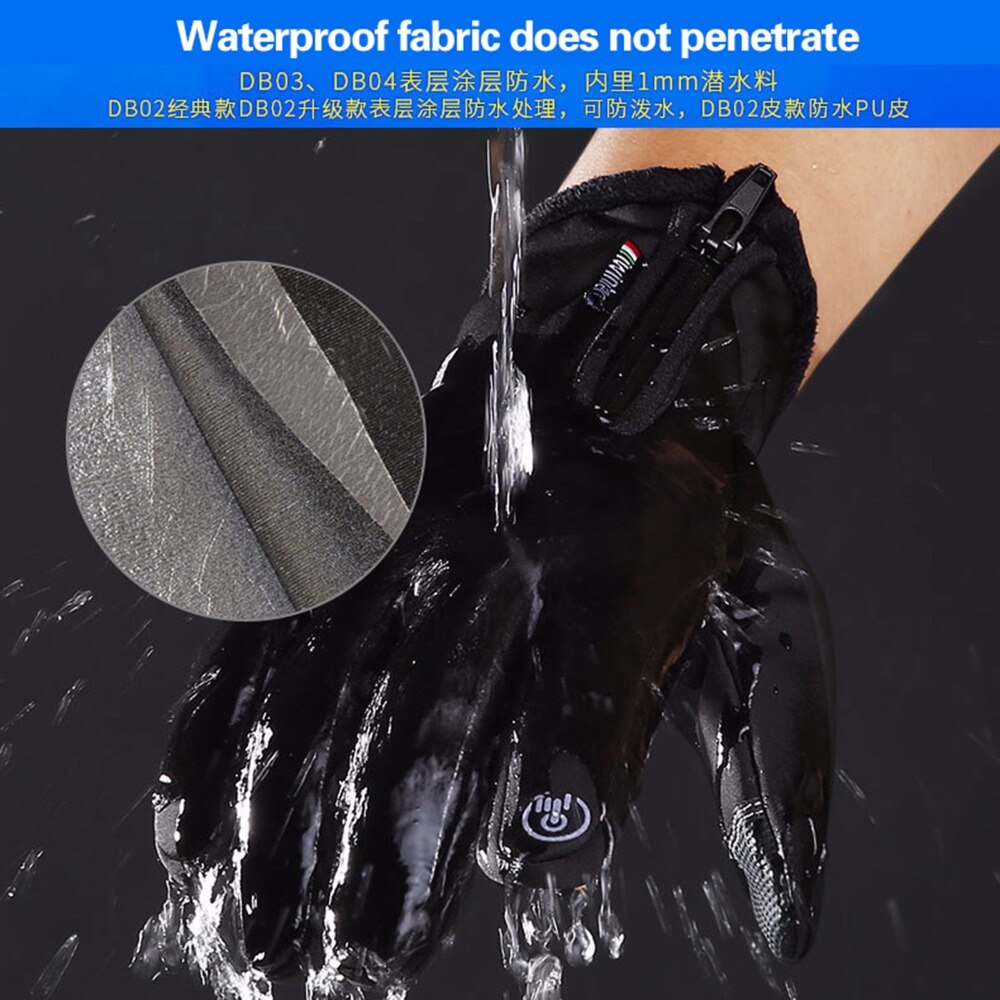 Men Woman Winter Cycling Gloves Waterproof Full Finger Thermal Sports Gloves Mountain Bike Mtb Gloves Male Women's Mittens