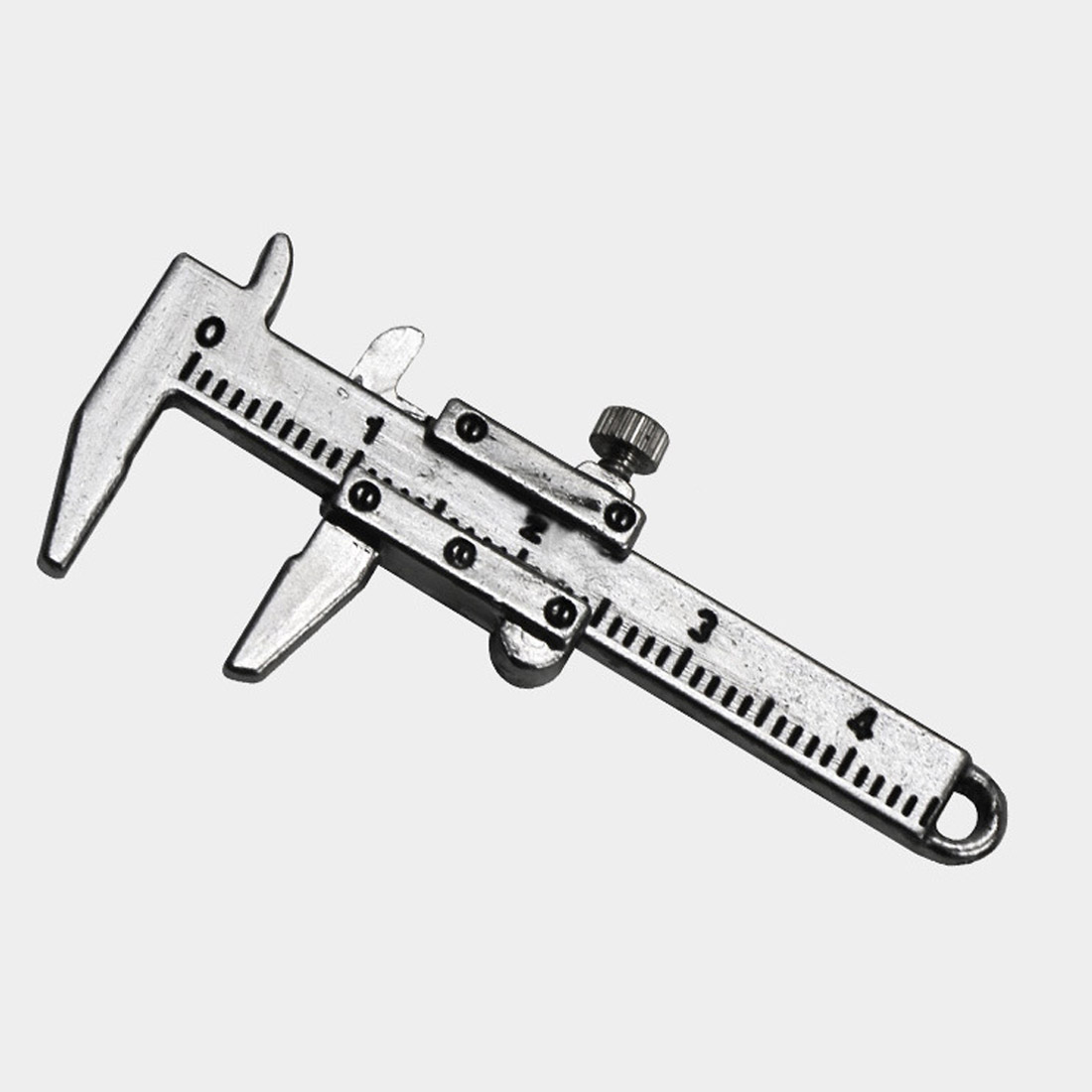 1Pc Univeral Car Styling Metal Movable Vernier Caliper Ruler Model Keychain Key Chain Keyring Keyfob Tool Accessories