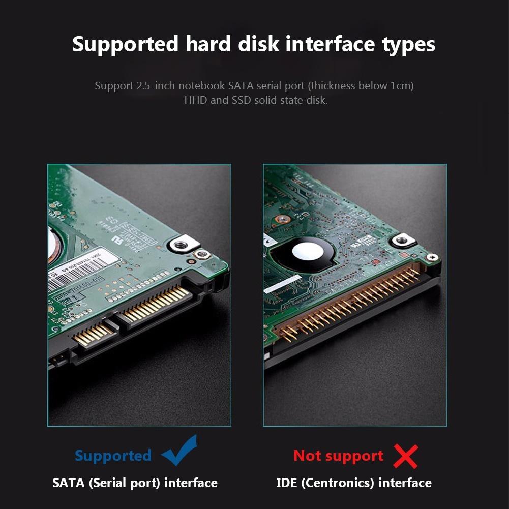 2.5 inch USB3.0 Hard Disk Box Enclosure SATA HDD SSD Mobile External Case Data Memory Expansion for Laptops