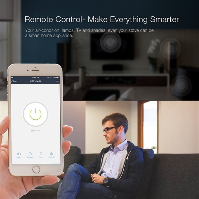WiFi Smart Plug EU Adaptor Wireless Remote Switch Voice Control Outlet Timer Socket Smart Home For Alexa Google Home