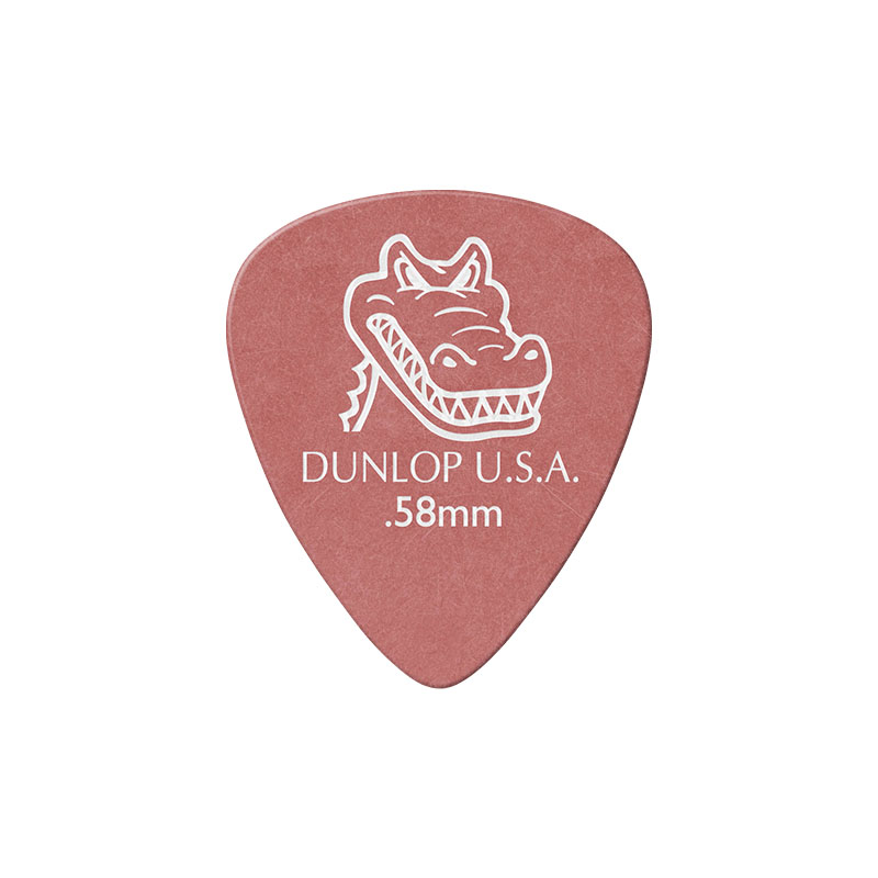 1 pièce de guitare Dunlop Gator Grip médiator pièces de guitare Vintage accessoires médiator guitare 0.58/0.71/0.96/1.14/1.50/2mm: 0.58mm