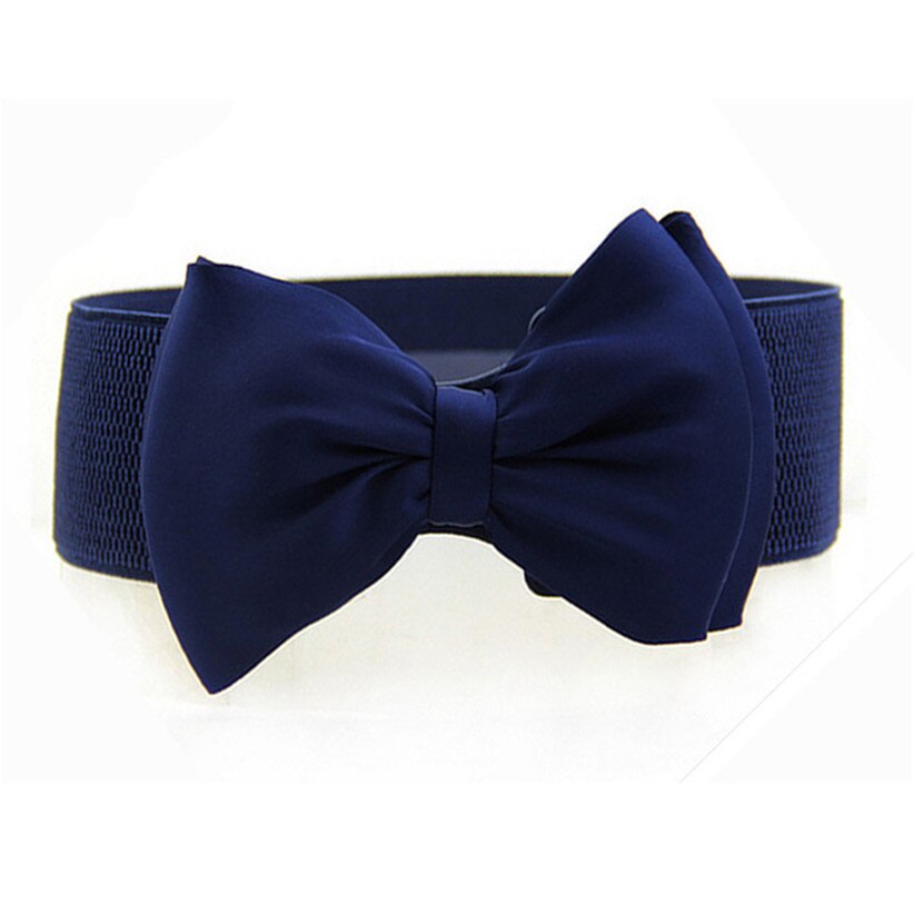 Chamsgend Nieuw Mode vrouwen Elastische Taille Blet Met Grote Strik July13: F