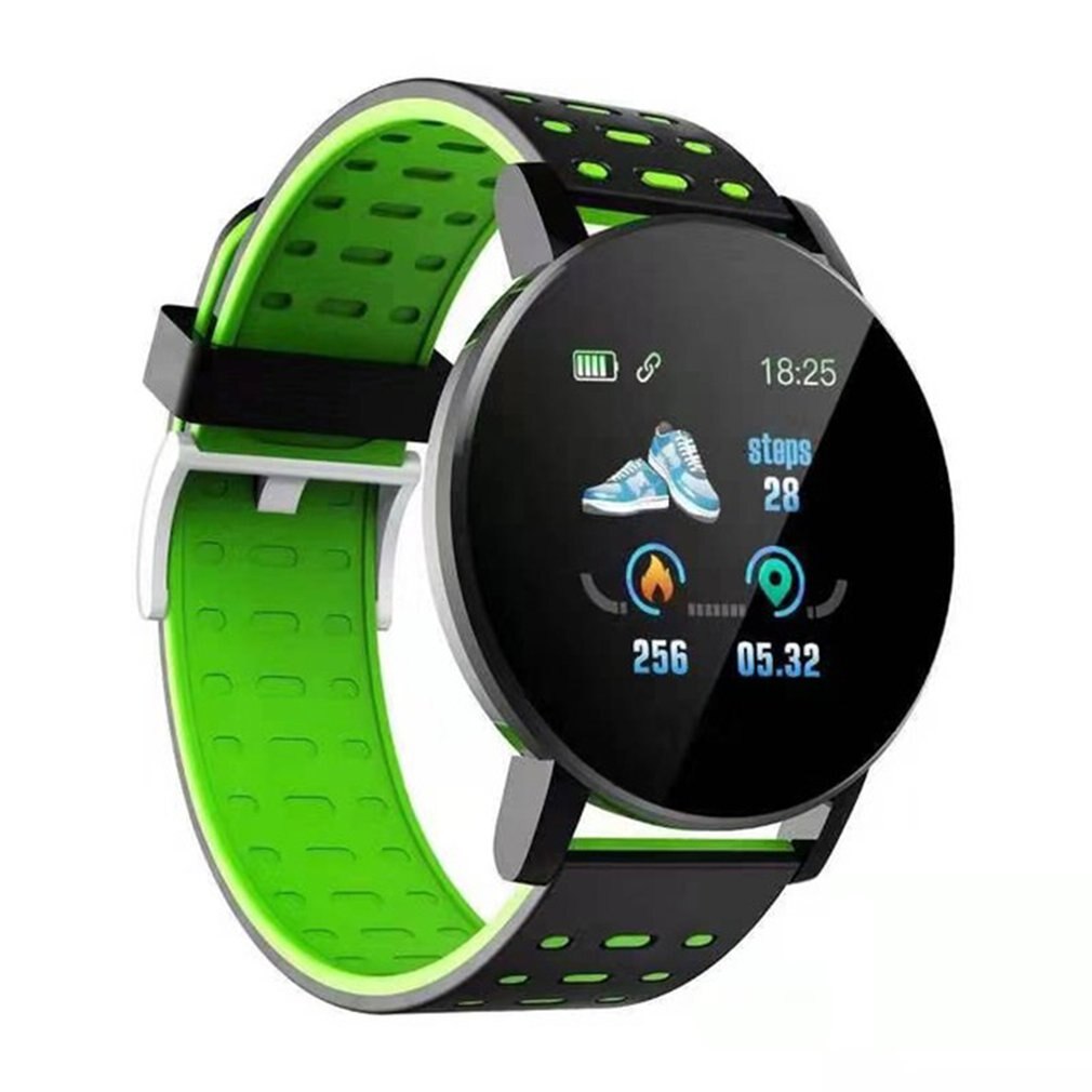 119plus Smart Watches Waterproof 116 plus Smart Bracelet Wristband Heart Rate Watch Men Women Sport Watches Smart Band: Green
