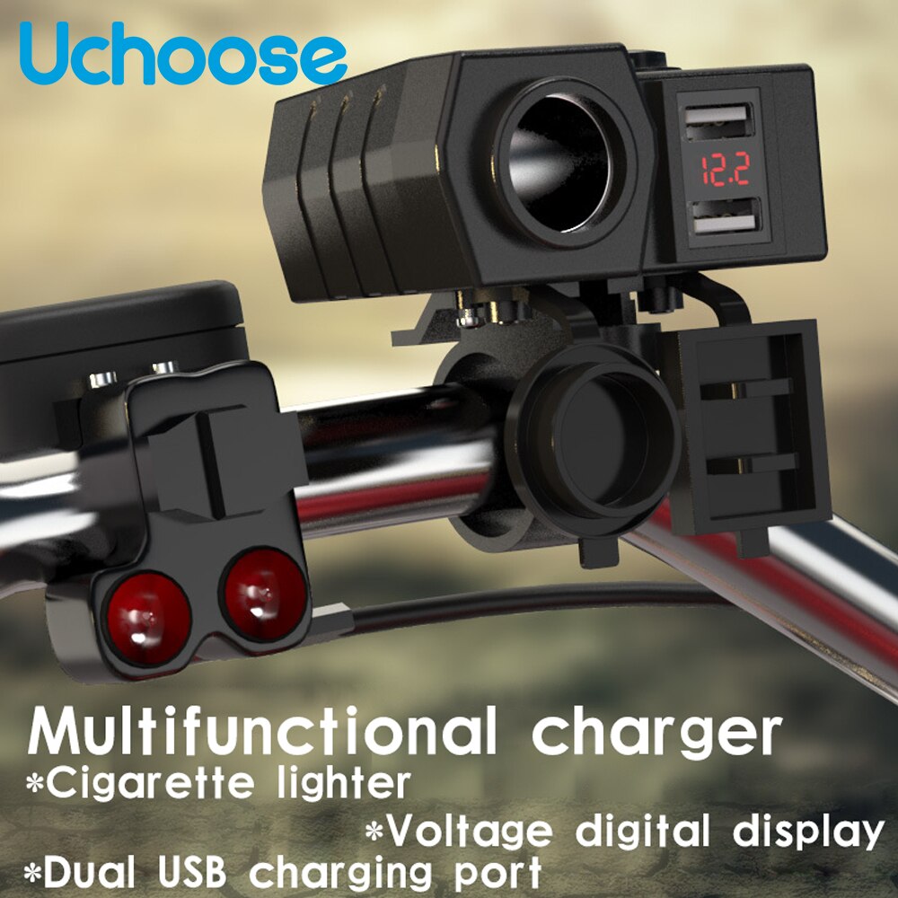 Waterdichte Universele Elektrische Auto Usb Oplader Motorfiets Sigarettenaansteker Moto Dual Usb Gezamenlijke Mobiele Mobiele Telefoon Oplader