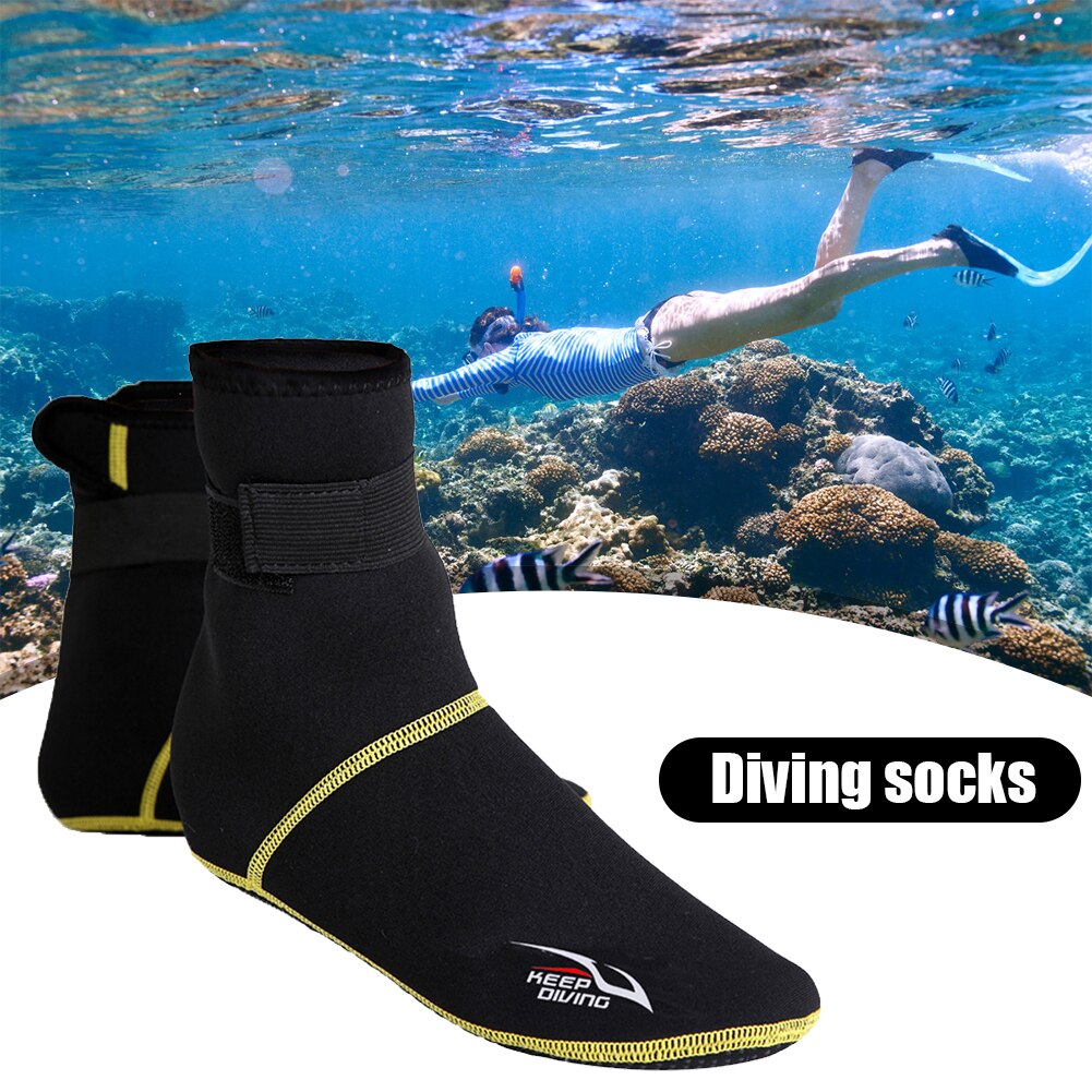 Outdoor Diving Winter Swimming Snorkeling Socks 3mm Thermal Floor Socks Anti-Skid Neoprene rubber + Nylon cloth Wimming Shoes