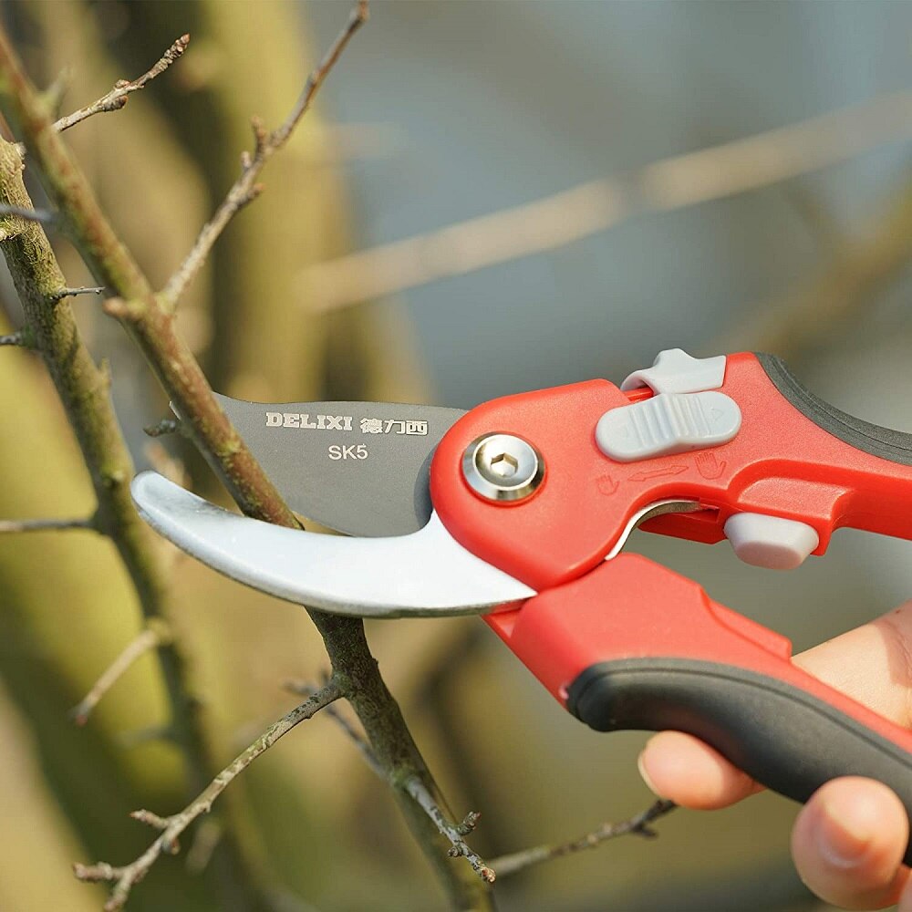 DELIXI Garden Shears Orchard and Garden Pruning Tools Pruning Shears Fruit Pruning Shears Hand Tools Plants Pruning