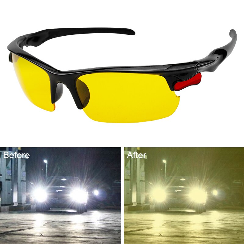 Cykelglasögon bil mörkerseende solglasögon nattglasögon körning för utomhussport vindtät glas solglasögon för män kvinna