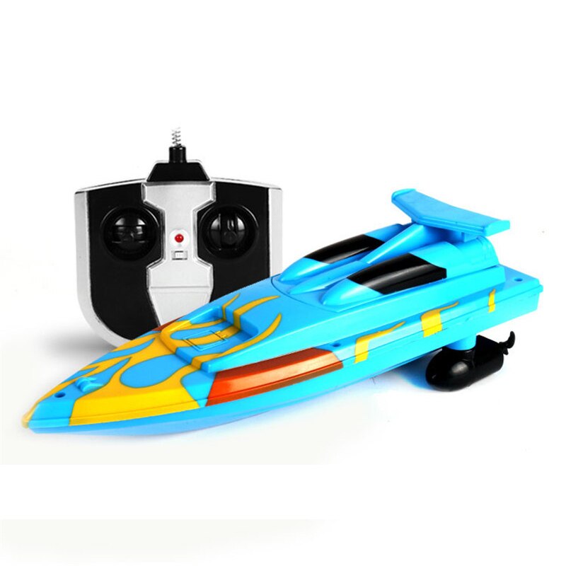 Wireless electric remote control Electric boat Toy boat model High-speed boy watertight yacht The best for children: Black