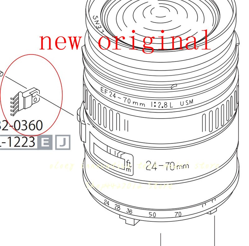 Originele Zoomen Borstel Contact Voor Canon EF24-70 F2.8 Ef 70-200 F4 Usm Lens YB2-0360