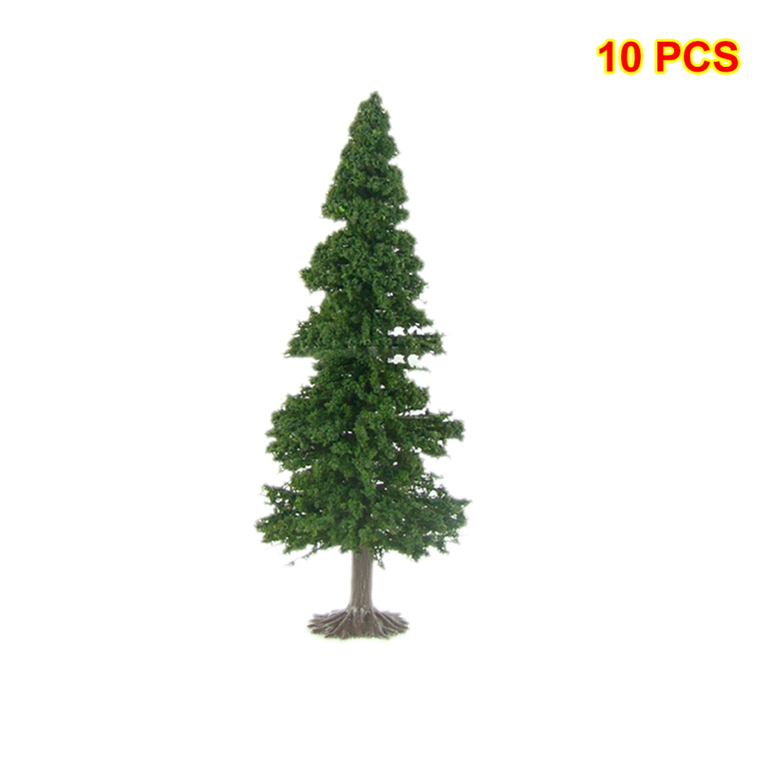 10Stck 7/9/12/15cm Künstliche Zeder Baum Modell DIY Zug Eisenbahn Architektur Sand Tabelle baum Modell Mit Basis-Grün: 15cm
