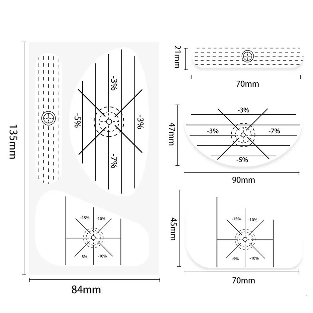 Étiquettes autocollantes de bande d'impact pour Club de Golf, 10 feuilles, pour conducteur, fers à bois, Putter, enregistreur de frappe, aides à l'entraînement pour la pratique du Swing: WHITE