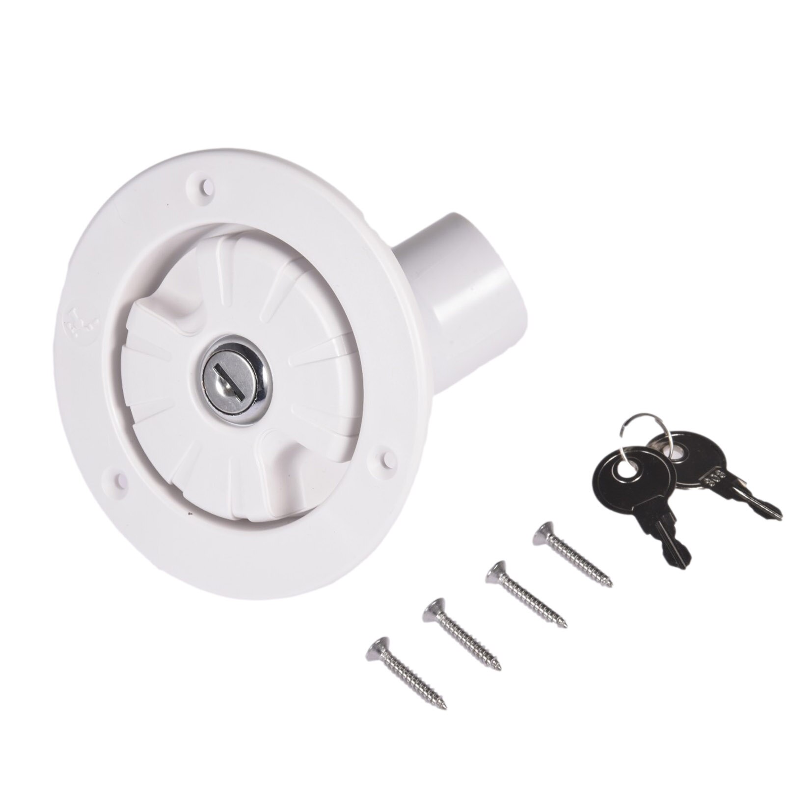 RV Camper Trailer Caravan Gravity Locking Water Inlet Water Locking Cap Convenient Tough Car Hatch Cover Gravity Lock Water Port