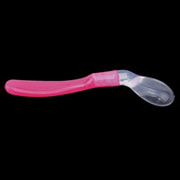 1 Uds. Cuchara de alimentación infantil para niños, cucharas de entrenamiento, utensilios para niño bebé alimentar, libre de BPA, silicona suave de primera etapa, 3 opciones: Pink