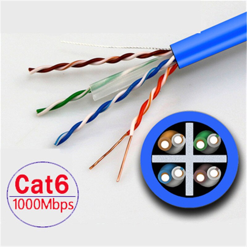 Cat6 Ethernet Cable 1000Mbps Laptop Router RJ45 20m Cat 6 Cable Network 10m 30m 50m Lan Cords for TV Box Internet Cable Cat 20m