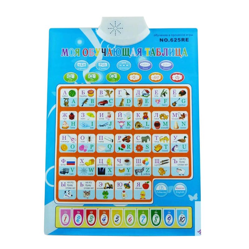 Russisk sprog elektronisk baby abc alfabet lyd plakat spædbørn børn tidlig læring uddannelse fonetisk diagram: 5