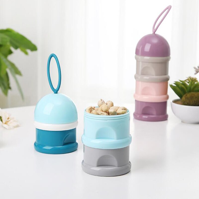 Kids Formula Milk Container 3 Layer Style Portable Baby Food Storage Box Cereal Cartoon Toddle Milk Powder Boxes