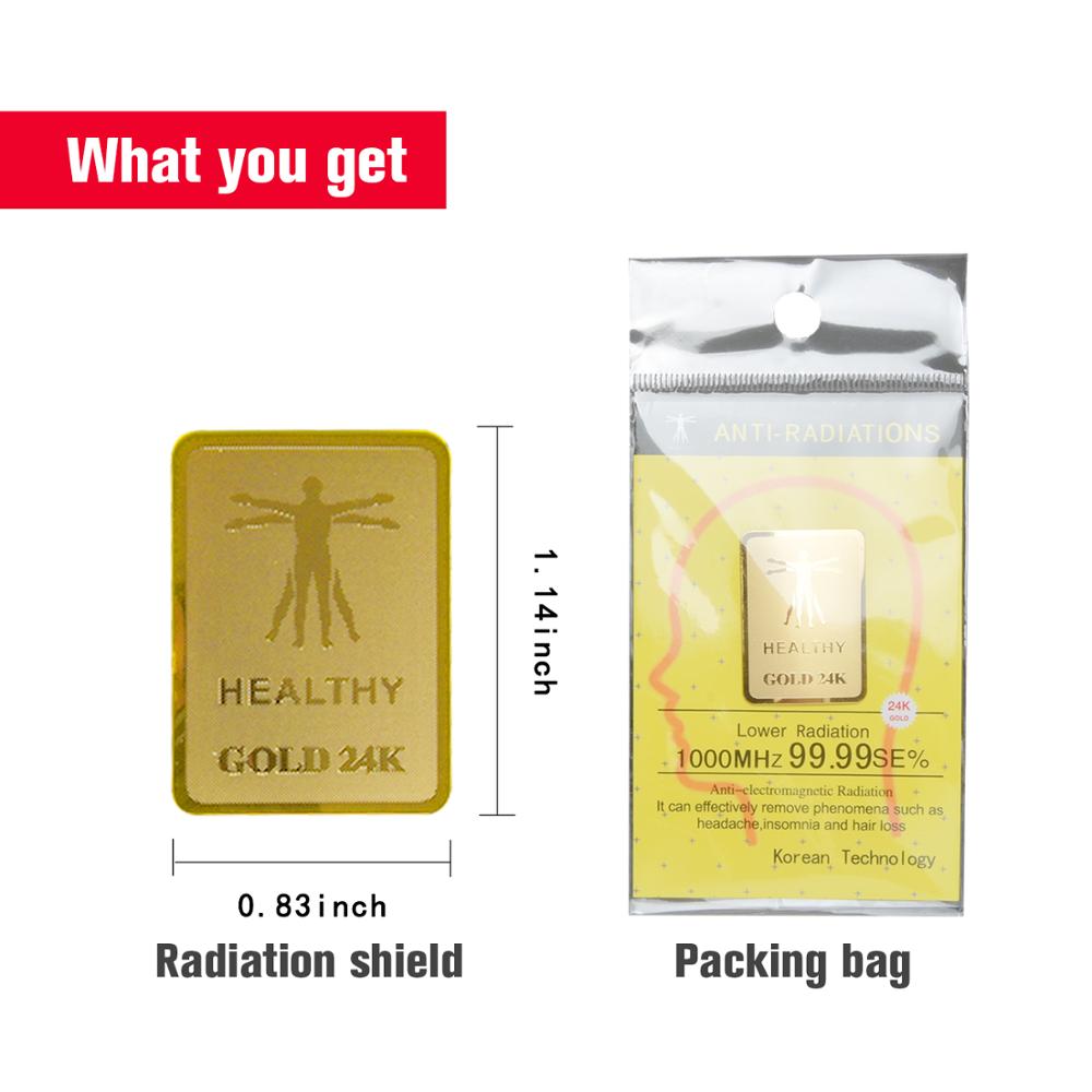 24K Gold Plated Anti Radiation Protector Shield EMF EMR Blocker Cell Phone Sticker