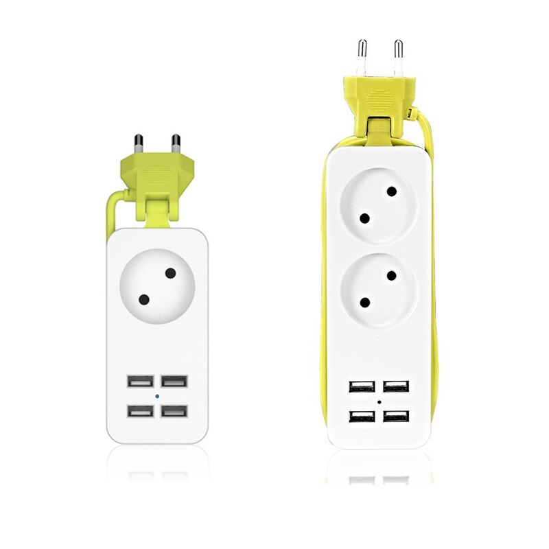 1200W EU Plug adapter Power Strip 4 USB 1.5M Extension Cable Board Multiple Socket House Power Smartphones Tablet Charger panel