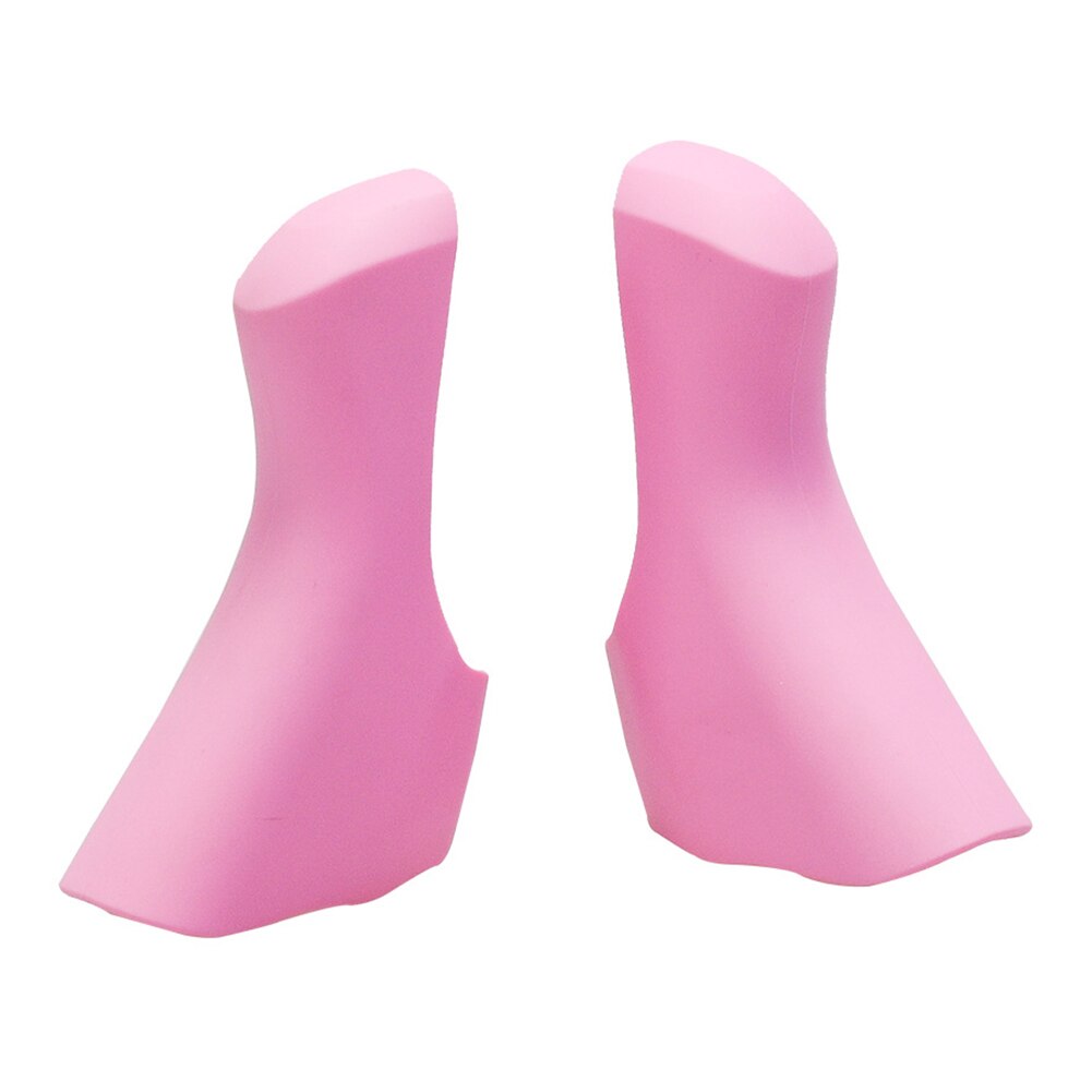 Palanca de cambios para bicicleta de carretera cubierta de soporte de palanca de freno de silicona elástica, palanca de cambios bicicleta para Shimano , accesorios de repuesto para ciclismo: Pink