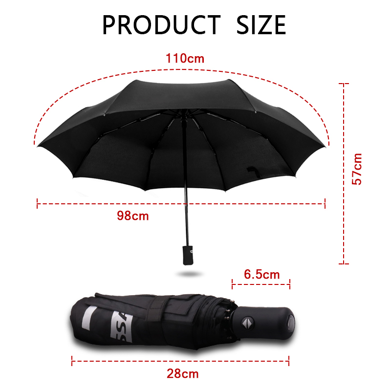 sun&rain umbrella 3 fold automatic umbrella black anti UV windproof Parasol for mazda 2 3 mazda 6 cx-5 cx5 cx-7cx-9
