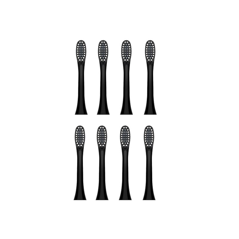 JAVEMAY X-3 Electric Toothbrush Head Tooth Brush Replacement Heads+Travel Case+Toothbrush Holder: black 8 heads