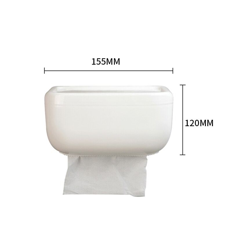Wall Mount Toilet Paper Holder Shelf Tissue Box Waterproof Toilet Paper Tray Roll Paper Tube Bathroom Storage Box Organizer top: A3