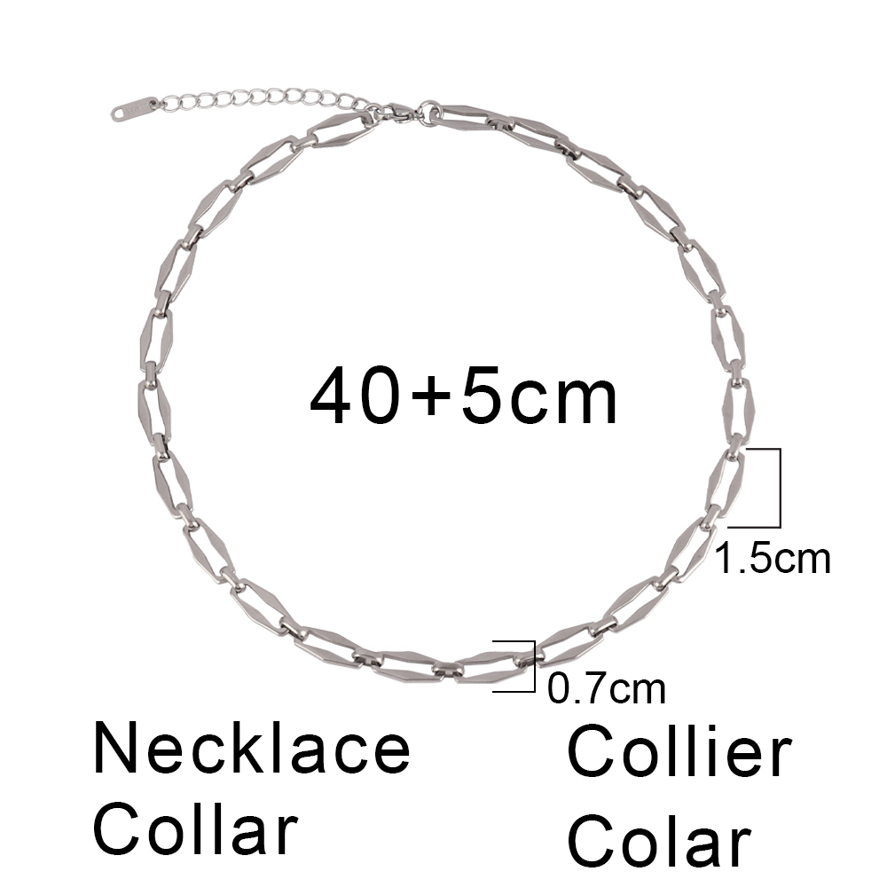 Goudkleurige Dikke Ketting Choker Ketting 316L Roestvrijstalen Halsketting Voor Dames Kettingen Mode Sieraden Feest: Plating Pistool