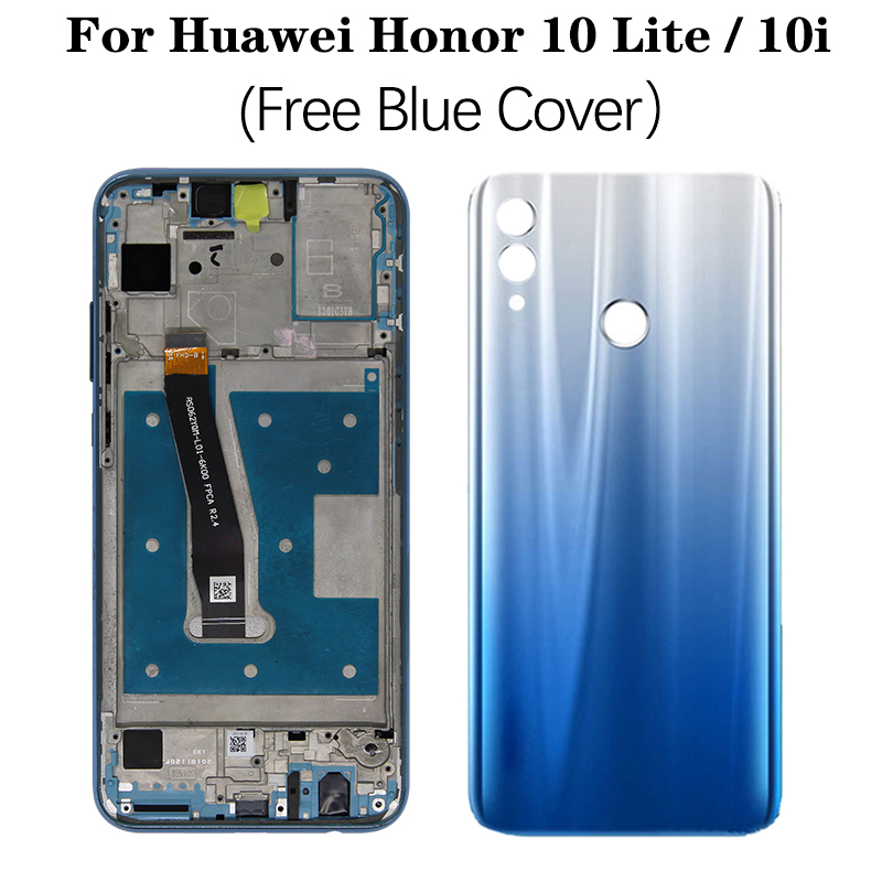 Pantalla LCD Super AMOLED para Huawei Honor 10 lite, montaje de digitalizador con pantalla táctil y marco para honor 10i HRY-LX1 LCD: Violeta