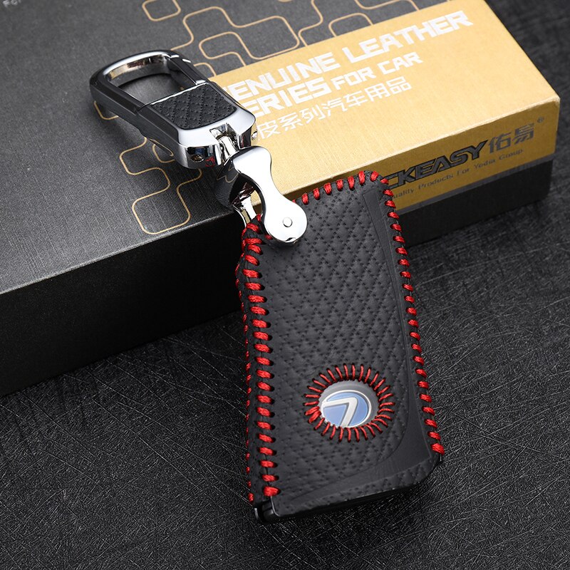 luckeasy car key cover for lexus LC LS ES Case Remote Keys Shell leather key4y