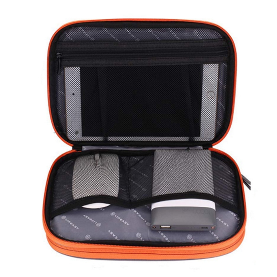Bærbart elektronisk tilbehør rejsetaske, kabelorganisator taske gadget bærepose til ipad, kabler, strøm, usb-flashdrev, oplader