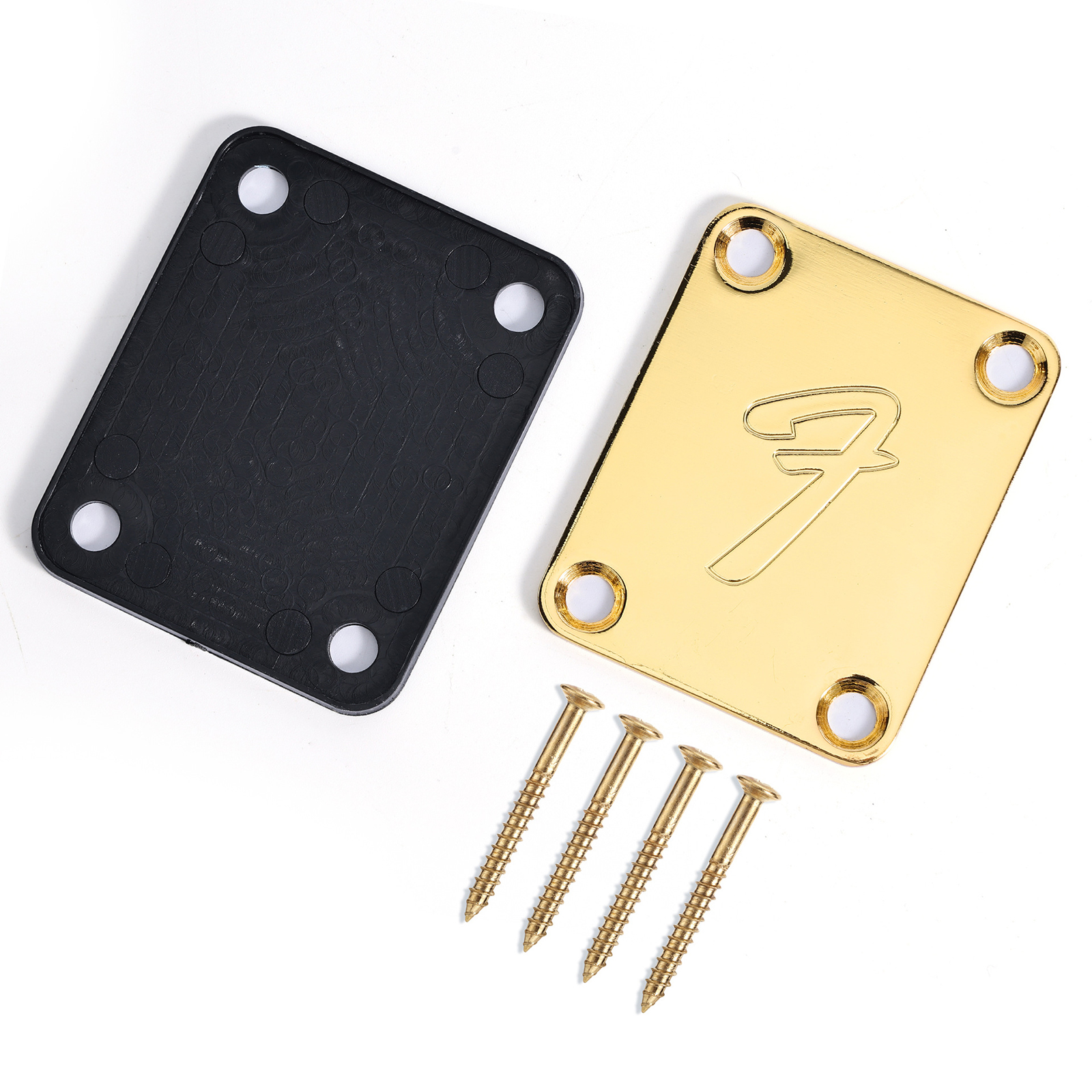 Nekplaten voor elektrische gitaar Vintage-stijl gitaarbeschermer met schroeven, geschikt voor de meeste gitaren, bassen: Rood