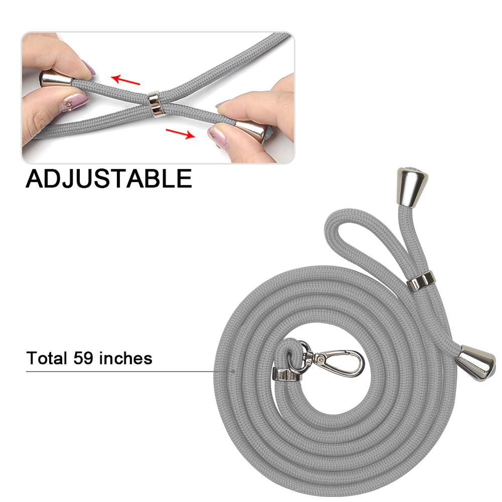 Correa de teléfono móvil bandolera ajustable correas y cordones para el cuello para las llaves de tarjeta de identificación de sujección de insignia y USB bricolaje Nylon colgar correa de llavero