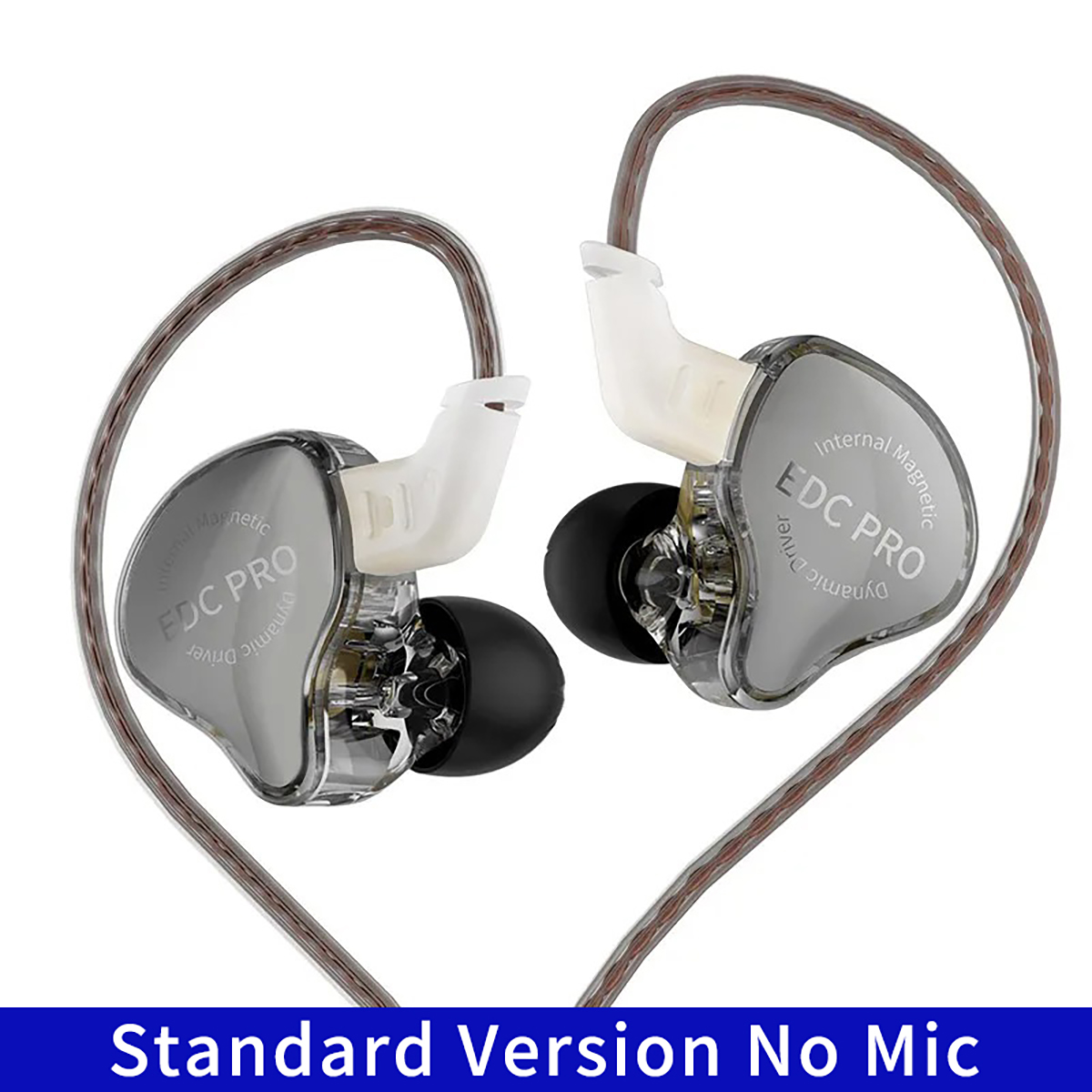 KZ EDC PRO HIFI 3,5 MM AUX bedrade oortelefoon Dynamische hoogwaardige monitor In-ear oordopjes Afneembare kabel Harman EDXPRO Lite: WHITE