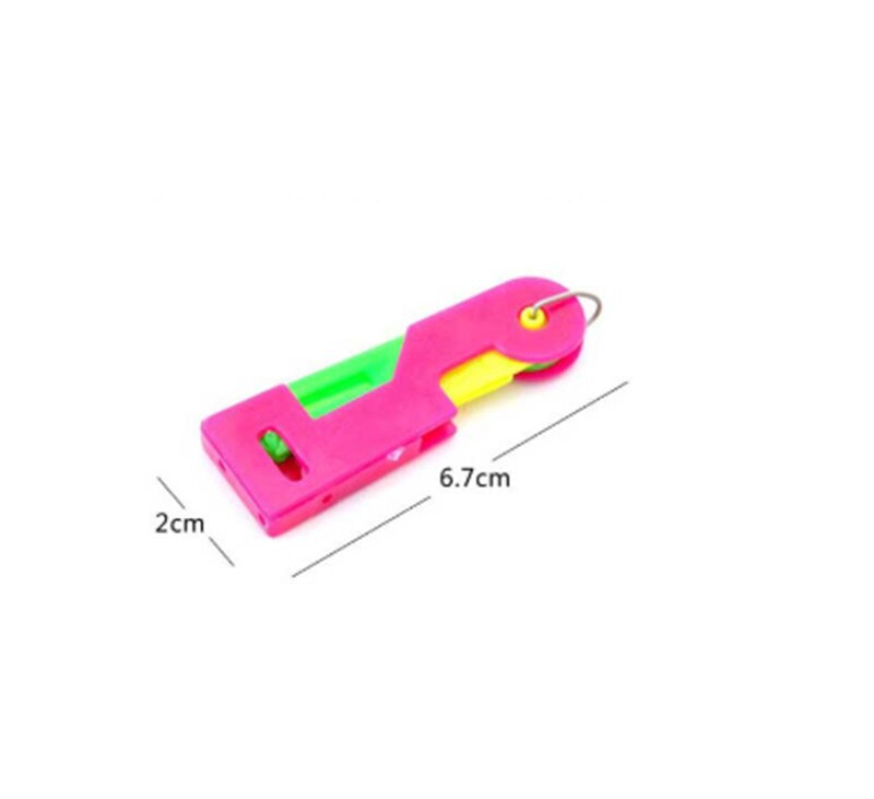 Plastic Handle Craft Thread Cutter+Threader Sewing Use Tool Elderly Guide Needle Easy Device Automatic Tool Sewing Accessories: random color-1pcs