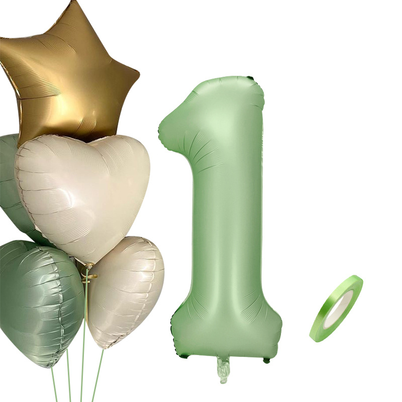 1SET 40inch Green Number Balloon With Star Heart Foil Balloons For 30 40 50 Adult Birthday Home Supplies Kids Party Decorations: Deep Sapphire