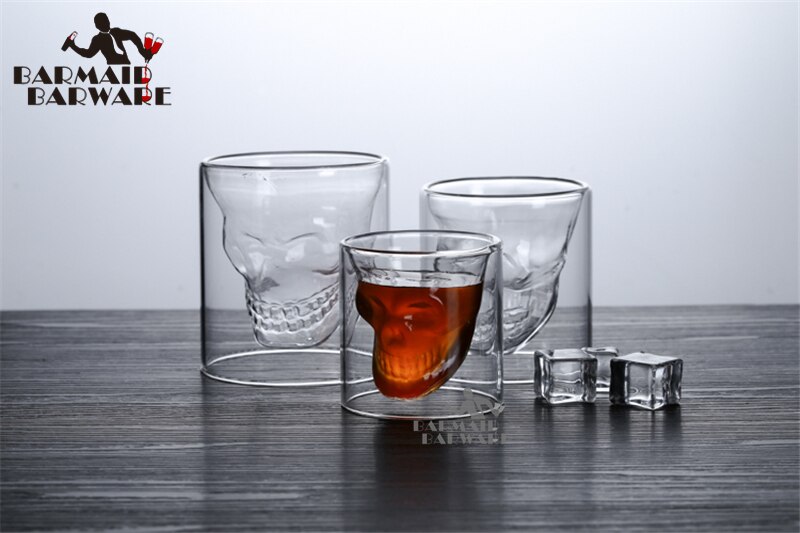 6 stk 150ml kraniet hoved vodka shot glas drikkevarer til hjemmekontor bar sæt