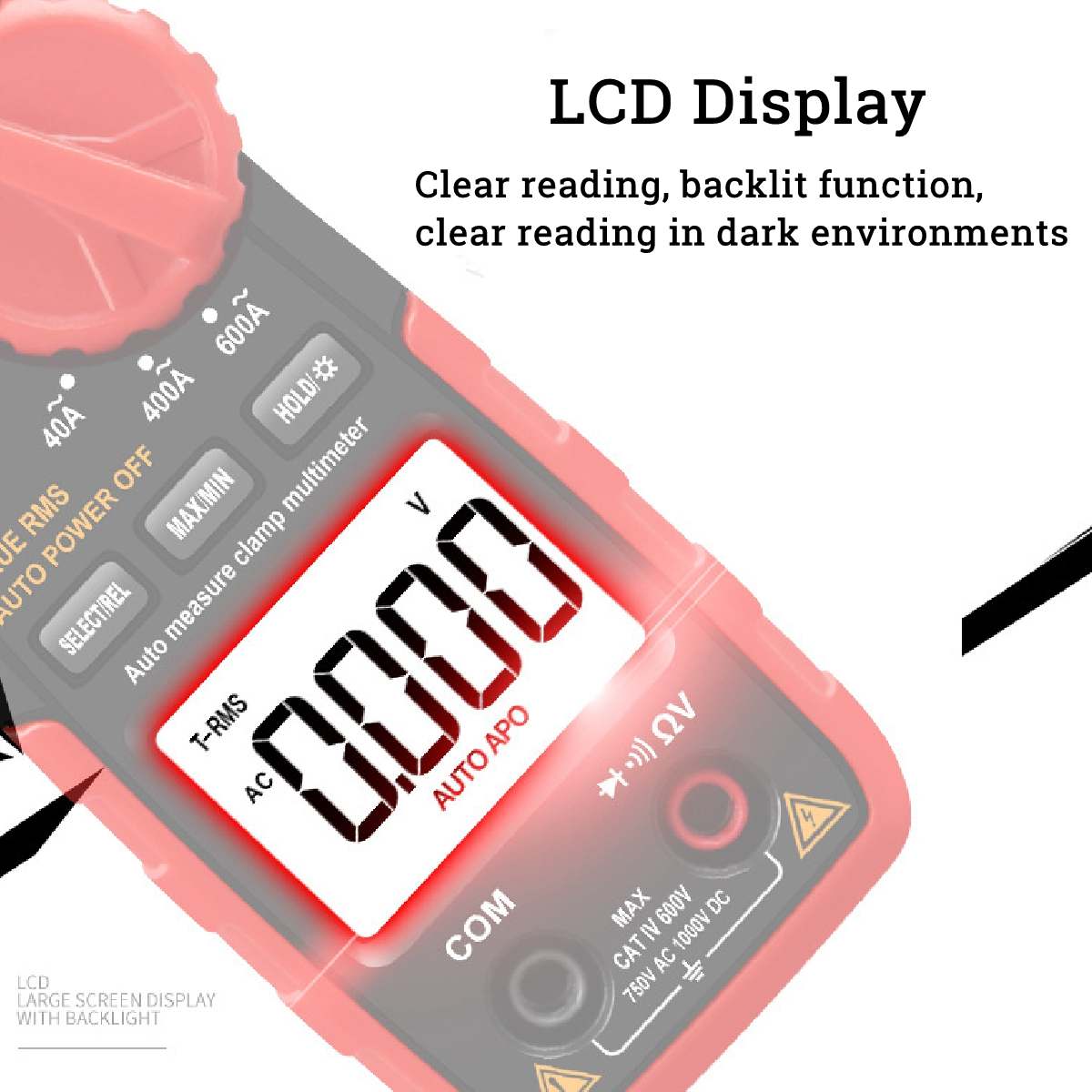 TA8315D Clamp Meter Multimeter High Precision Auto range Current Clamp Pincers Digital Ammeter Table AC DC Universal Automatic