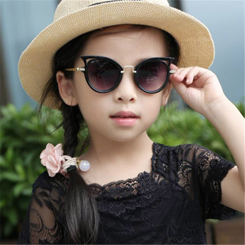 XojoX Kids Zonnebril Fahsion Baby Cat Eye Zonnebril Jongens Meisjes Outdoor Veiligheidsbril Leuke Kinderen Brillen UV400