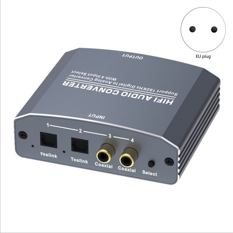 192Khz Digital to Analog Converter Coaxial Optical Digital to Analog Audio Converter HIFI Audio Converter