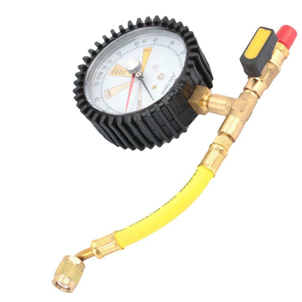 Air Conditioner Nitrogen Ball Valve Pressure Gauge Regulator for R134a R22 R407C R410A Conditioning Pressure Test