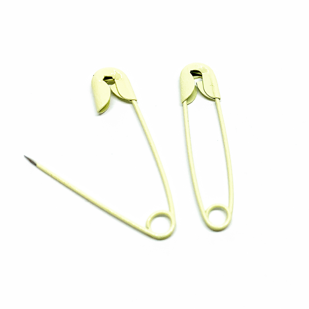 Épingles de sûreté colorées de 30mm, 100 pièces, accessoires de couture, bricolage, aiguilles en acier inoxydable, petite broche, vêtements: cream-colored 17