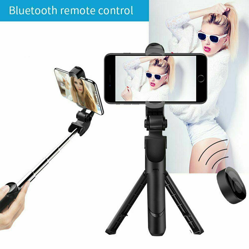 Trådlös bluetooth selfie-pinne med fjärrlucka utdragbar handhållen monopod vikbar mini stativ stativ för iphone samsung