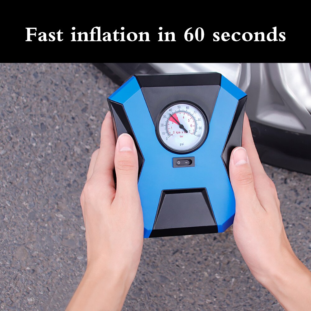 Mini Car Electric Tire Inflator Pump Car Motorcycle Portable Compact Car Air Compressor Pump Auto High Pressure Pump