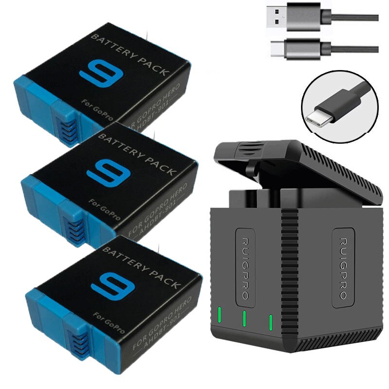 Código completo bateria go pro hero 9 bateria para gopro hero 9 hero9 acessórios da câmera preta