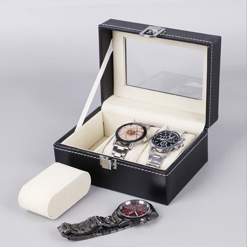 3/4/5/8 Grids Pu Lederen Horloge Doos Sieraden Display Horloge Case Houder Organizer Voor Mannen Quartz Horloge beste Cadeau