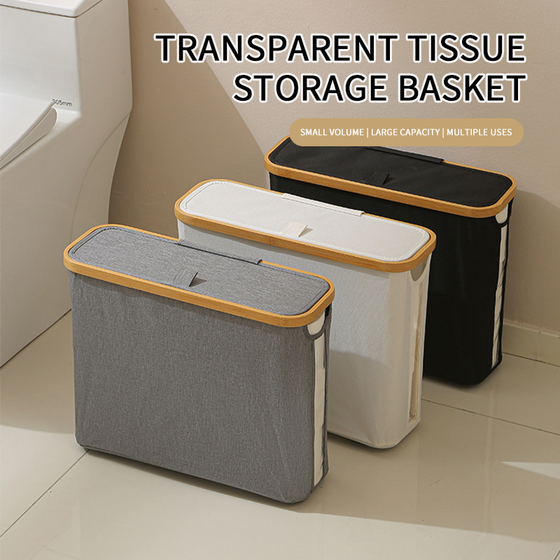 Dammtät förvaringskorg för toalettpapper hållbar vattentät hopfällbar toalettpappersförvaring multifunktionell pappersorganisatör