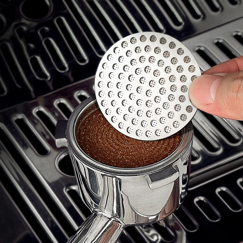 51/53/58mm Herbruikbare Koffie Puck Scherm 304 roestvrij staal Dubbellaags Koffiefilter Fijnmazig Professionele Espresso Accessoire