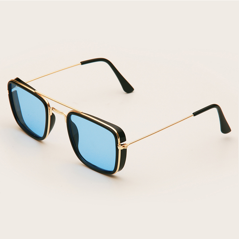 Sunglasses European and American Metal Small Square Frame Korean Version Glasses Retro Square Sunglasses UV Protection